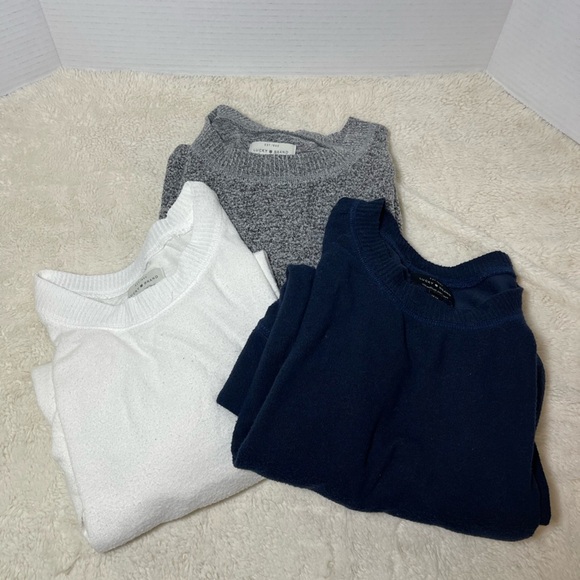 Lucky Brand Sweaters - Lucky Brand Sweater Bundle 3 Medium Spring Lightweight Knit Navy White